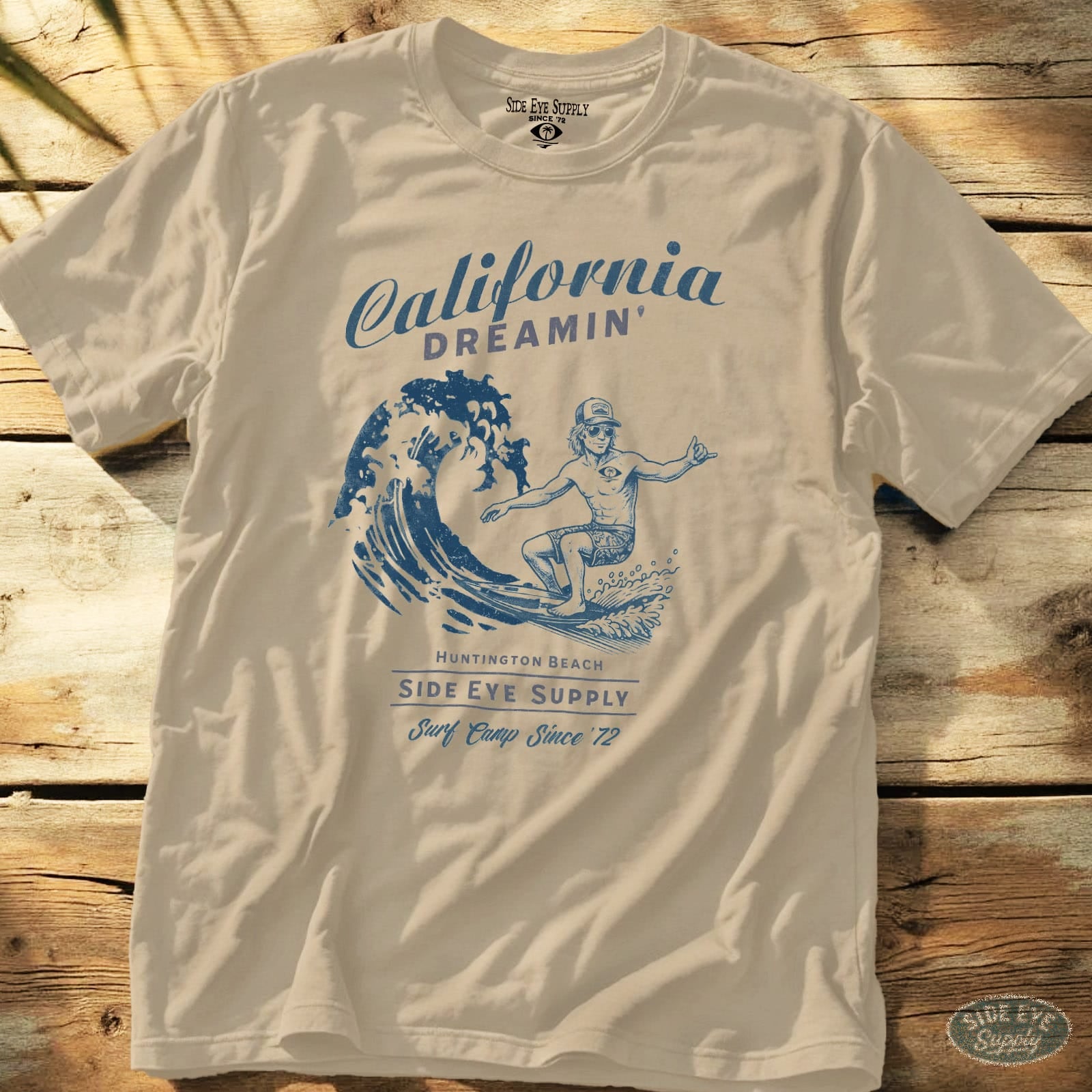 Surf Camp Tee Sand / S - by Side Eye Supply - Surf Beach Life Apparel