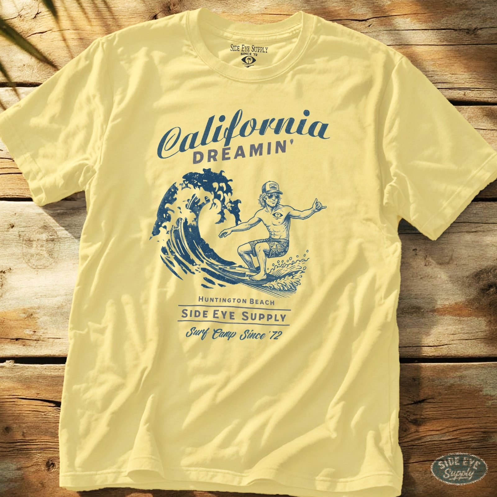Surf Camp Tee Cornsilk / S - by Side Eye Supply - Surf Beach Life Apparel