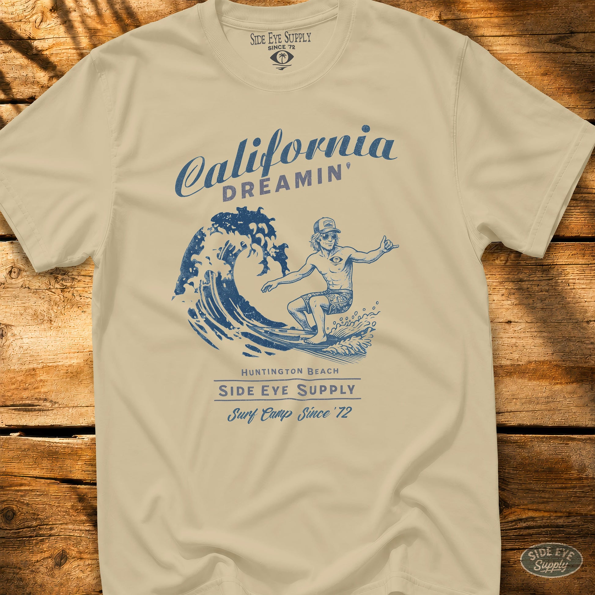 Surf Camp Tee Sand / S - by Side Eye Supply - Surf Beach Life Apparel