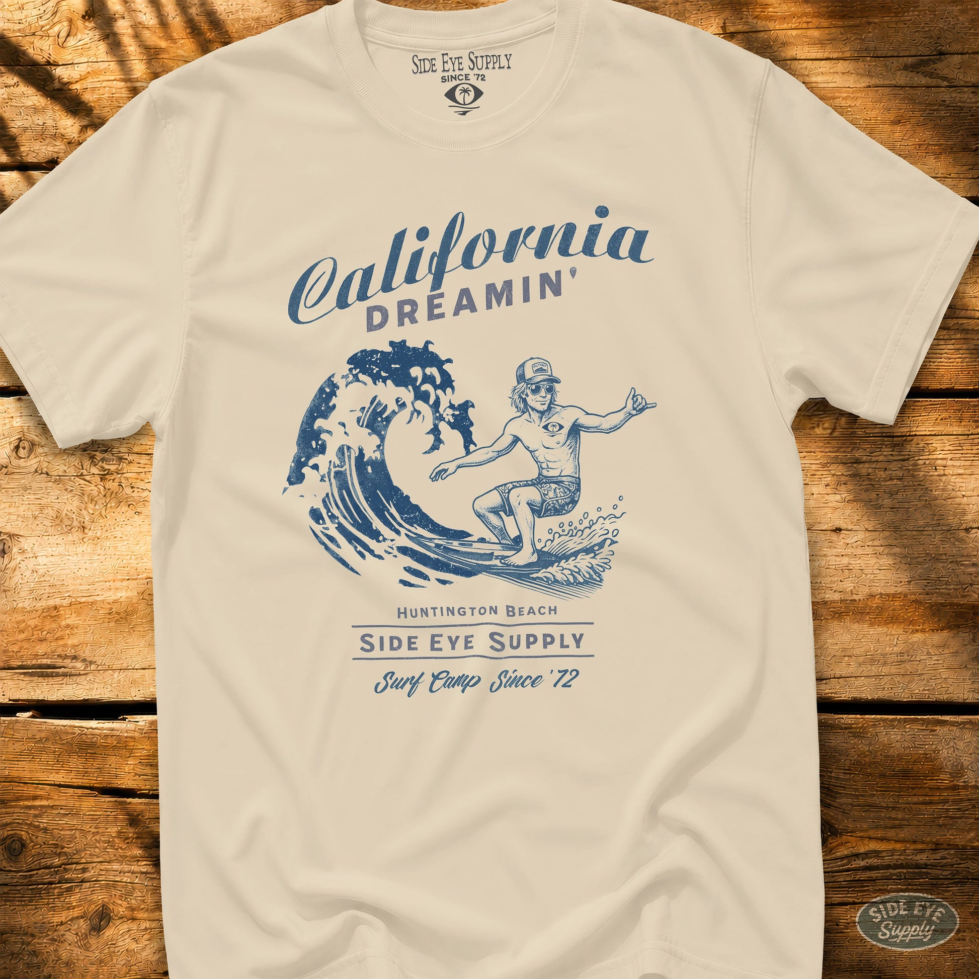 Surf Camp Tee Natural / S - by Side Eye Supply - Surf Beach Life Apparel