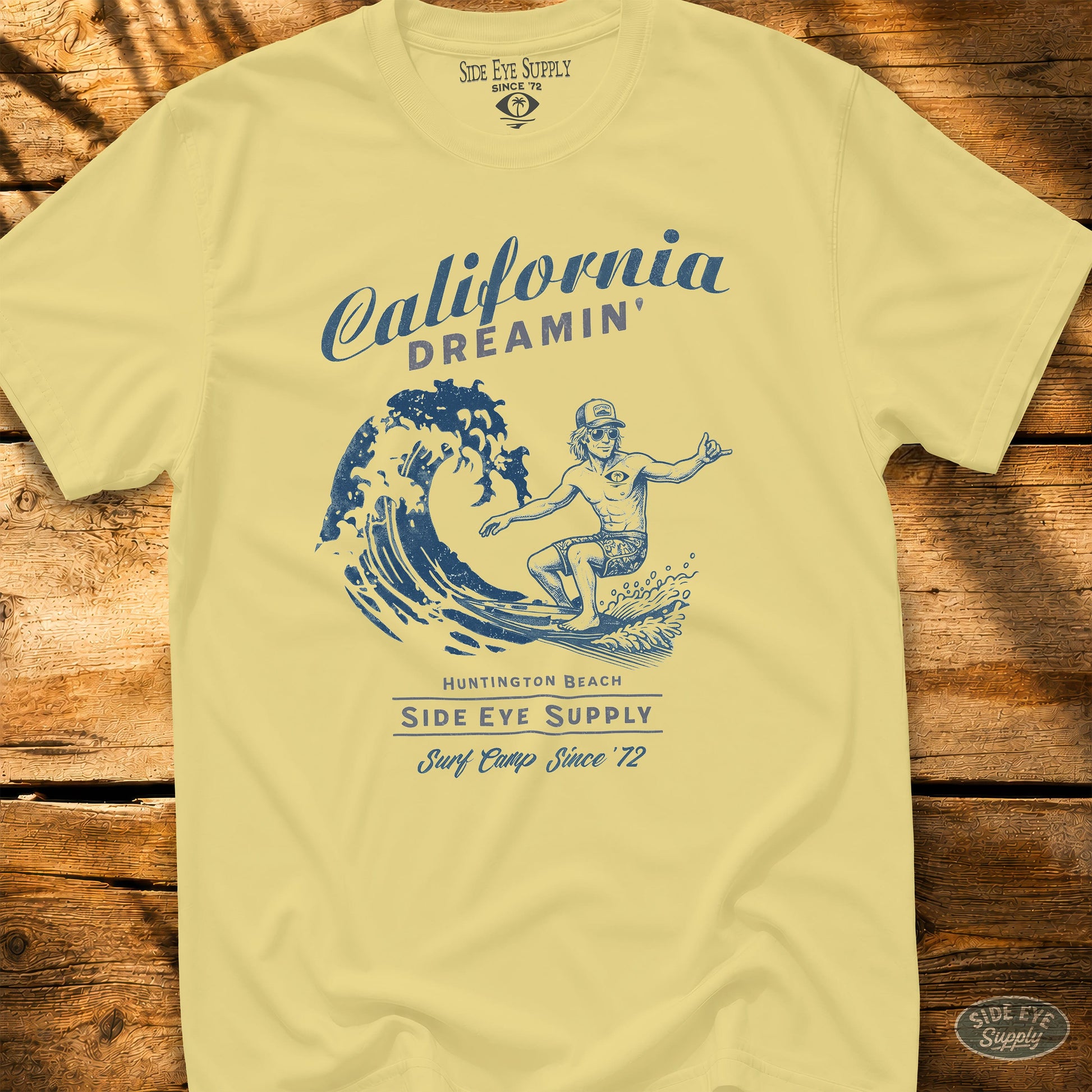 Surf Camp Tee Cornsilk / S - by Side Eye Supply - Surf Beach Life Apparel