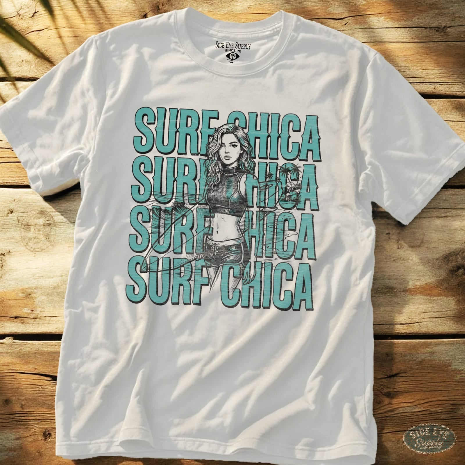 Surf Chica Tee White / S - by Side Eye Supply - Surf Beach Life Apparel