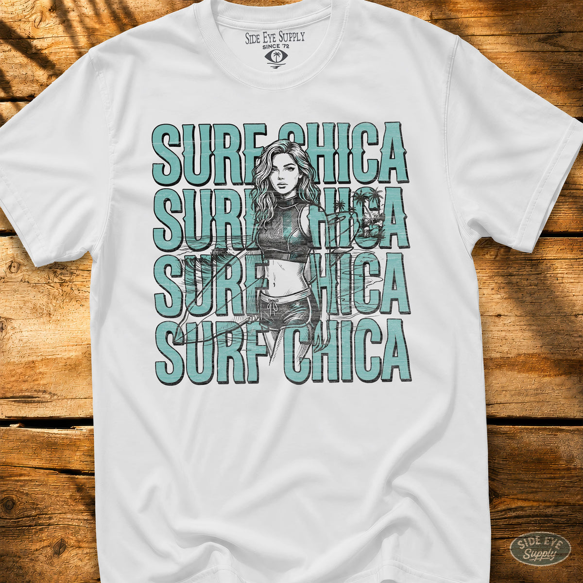Surf Chica Tee White / S - by Side Eye Supply - Surf Beach Life Apparel
