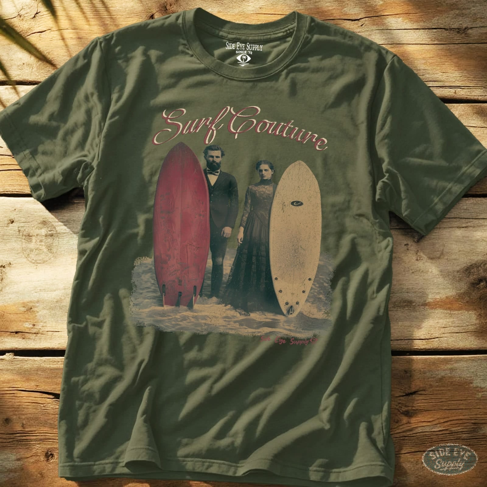 Surf Couture Tee Military Green / S - by Side Eye Supply - Surf Beach Life Apparel