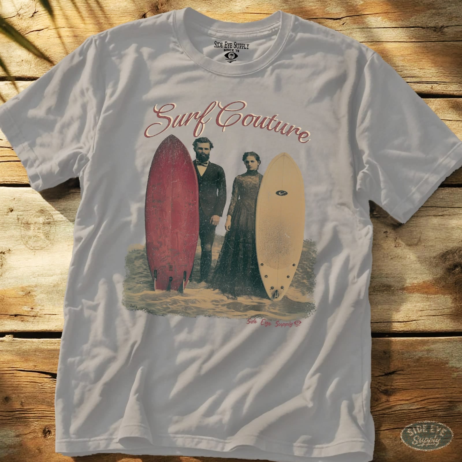 Surf Couture Tee Ice Grey / S - by Side Eye Supply - Surf Beach Life Apparel