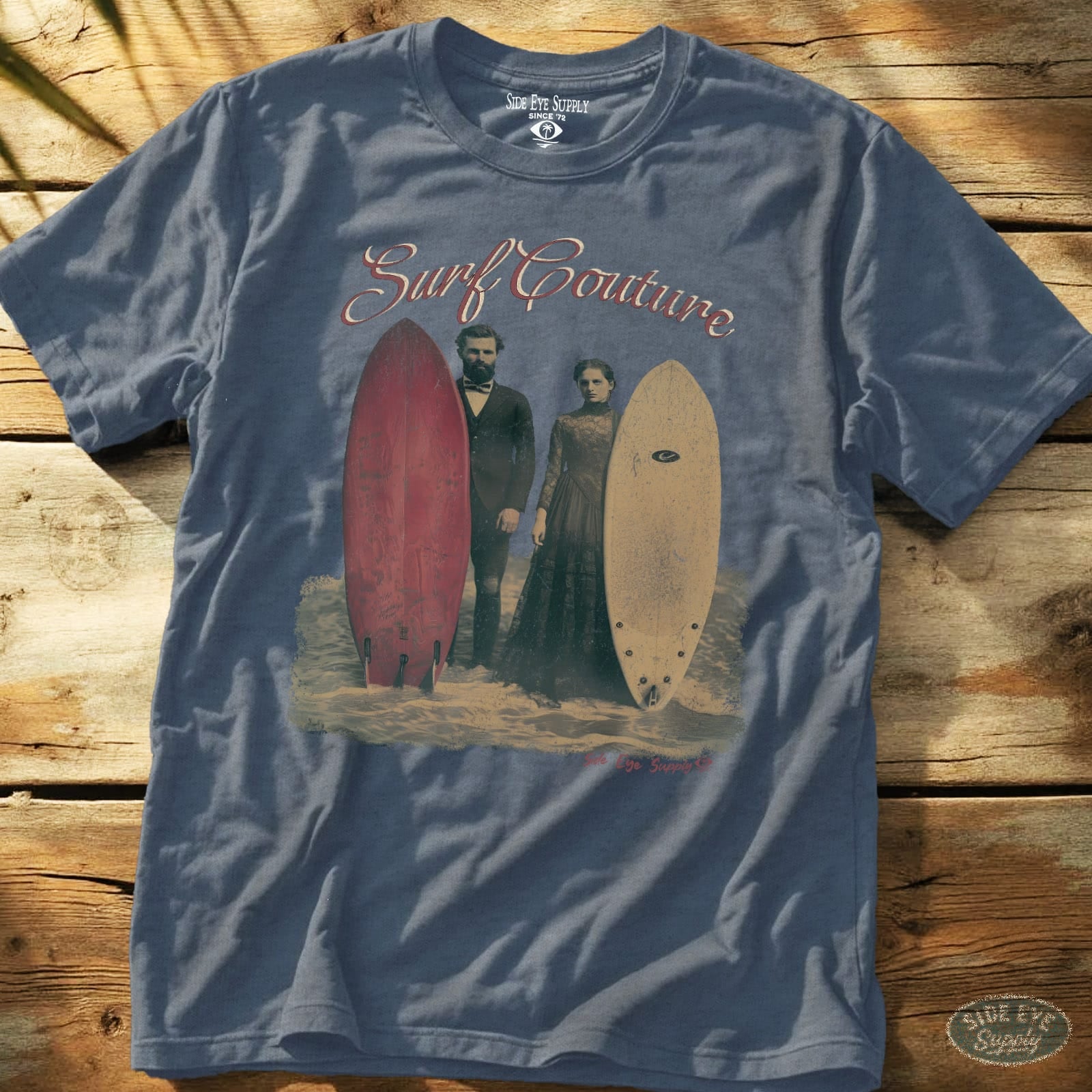 Surf Couture Tee Heather Indigo / S - by Side Eye Supply - Surf Beach Life Apparel