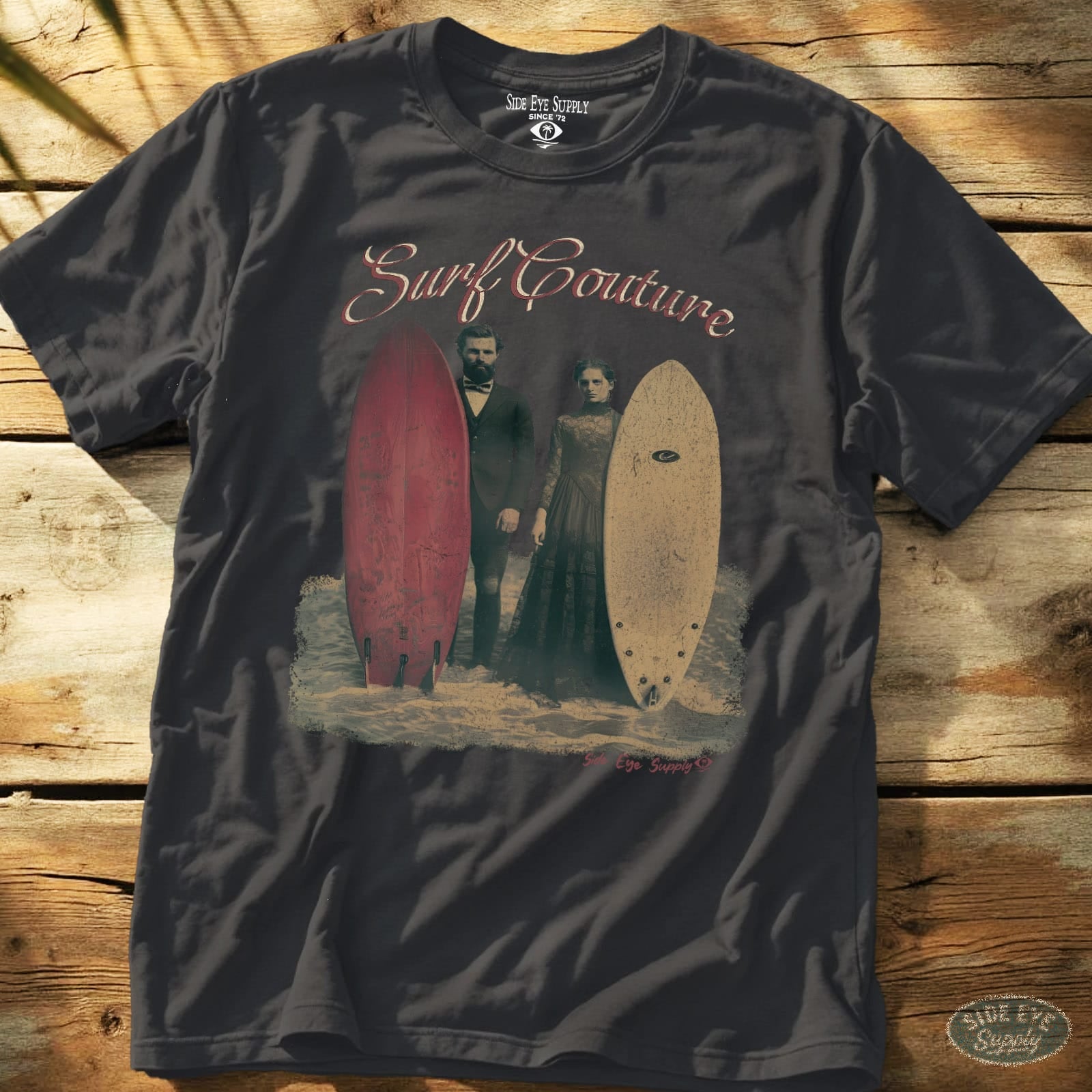 Surf Couture Tee Charcoal / S - by Side Eye Supply - Surf Beach Life Apparel