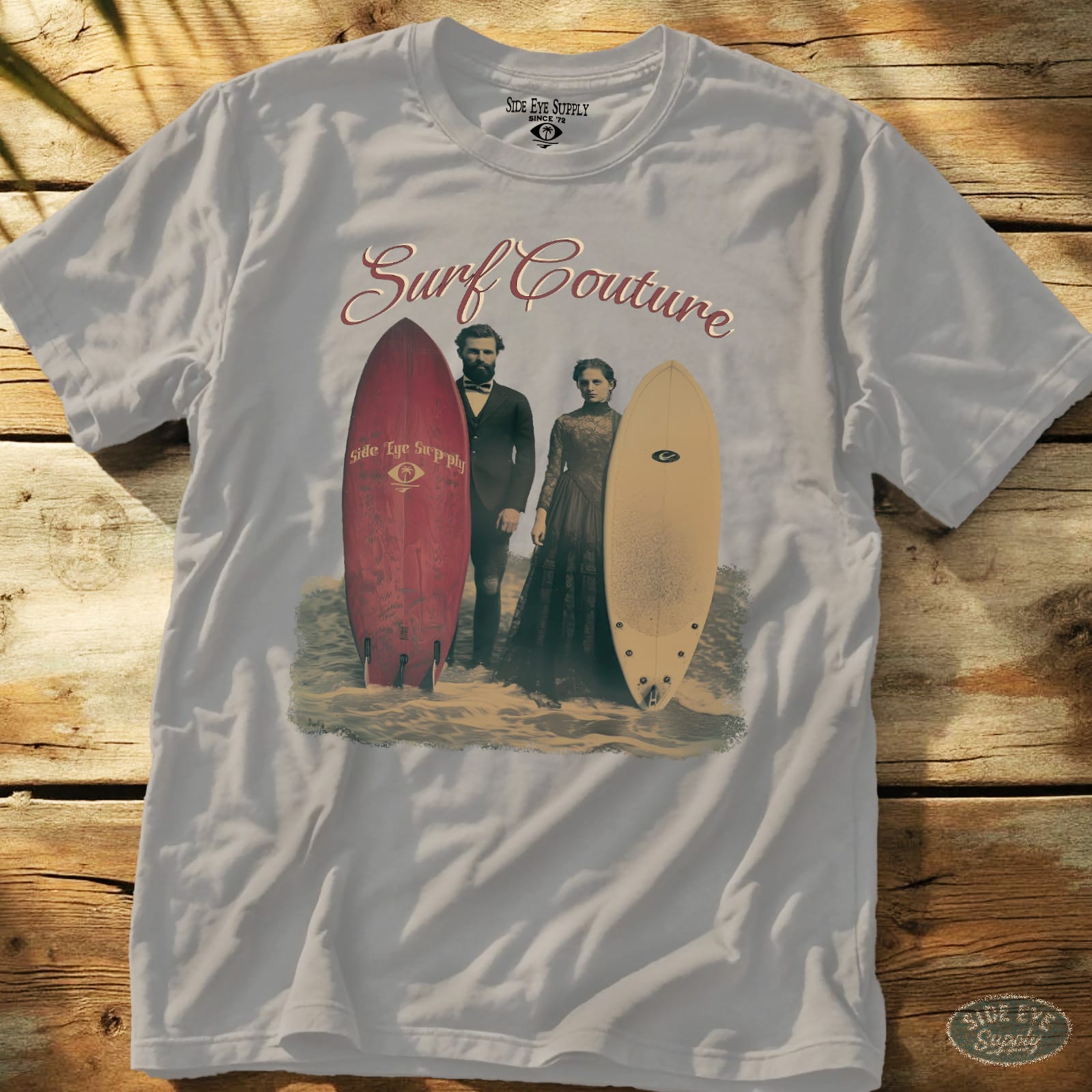 Surf Couture Tee Ice Grey / S - by Side Eye Supply - Surf Beach Life Apparel