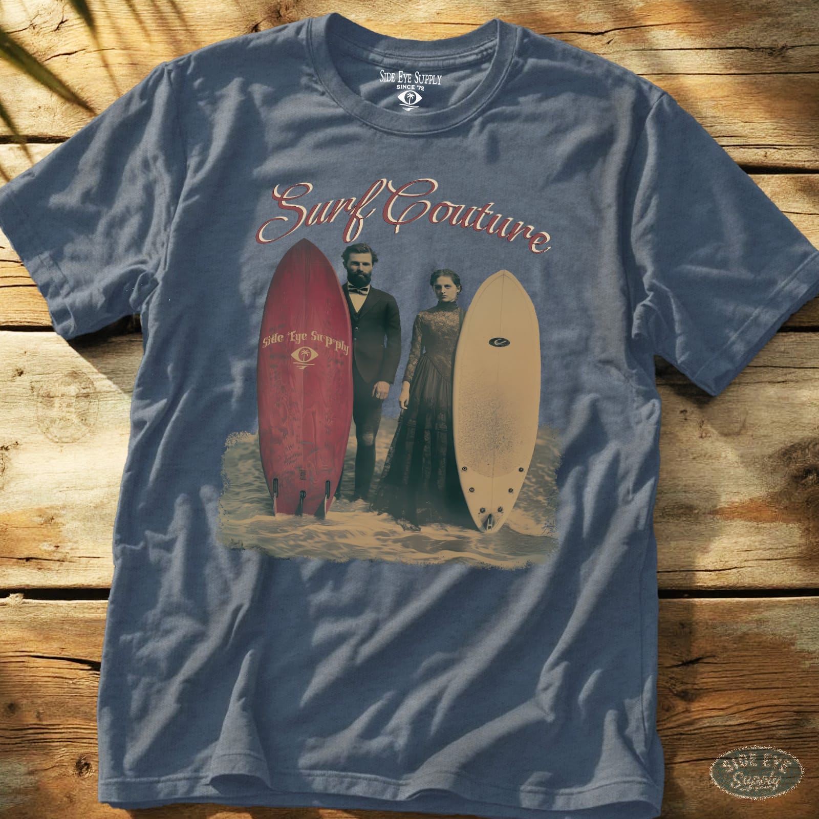 Surf Couture Tee Heather Indigo / S - by Side Eye Supply - Surf Beach Life Apparel