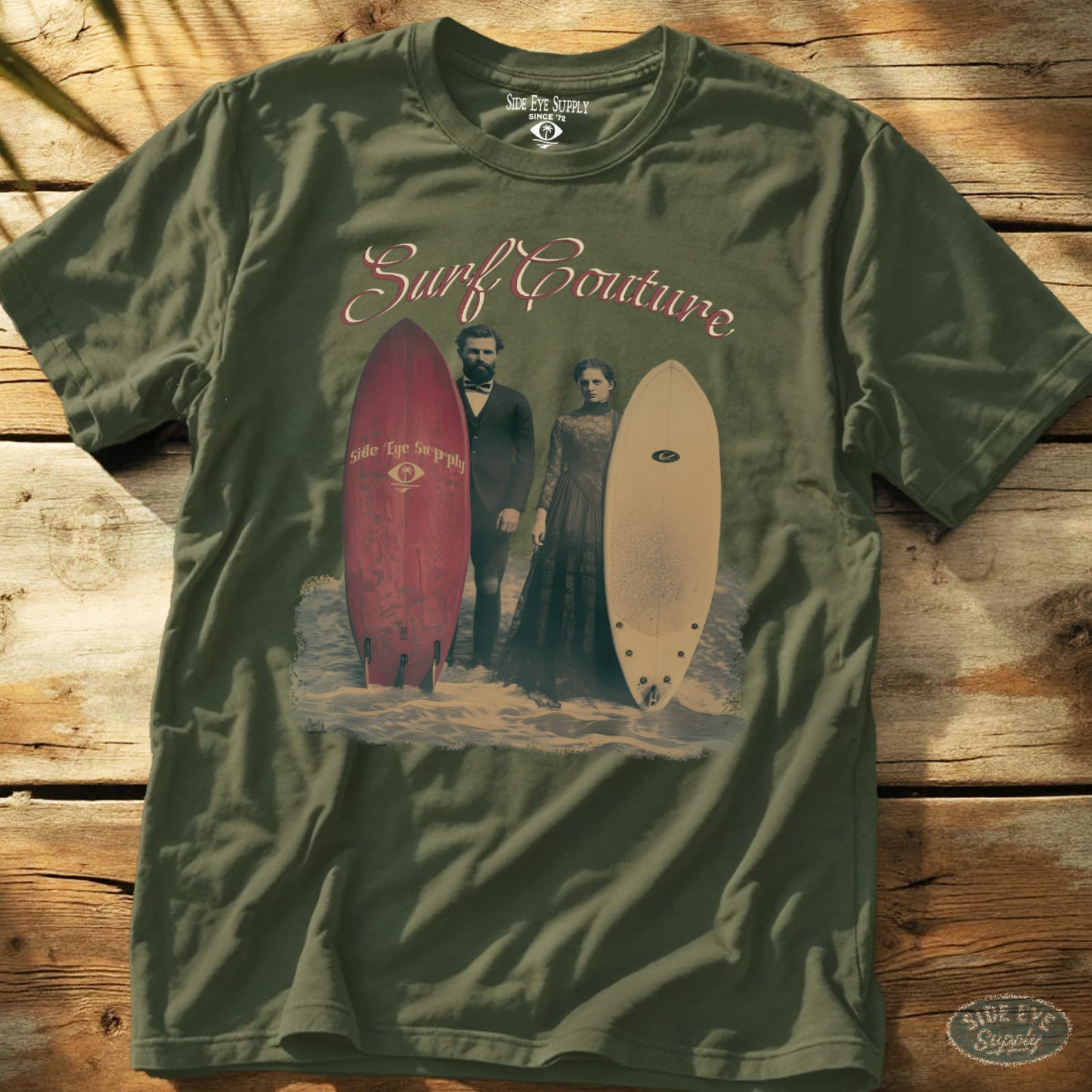 Surf Couture Tee Military Green / S - by Side Eye Supply - Surf Beach Life Apparel