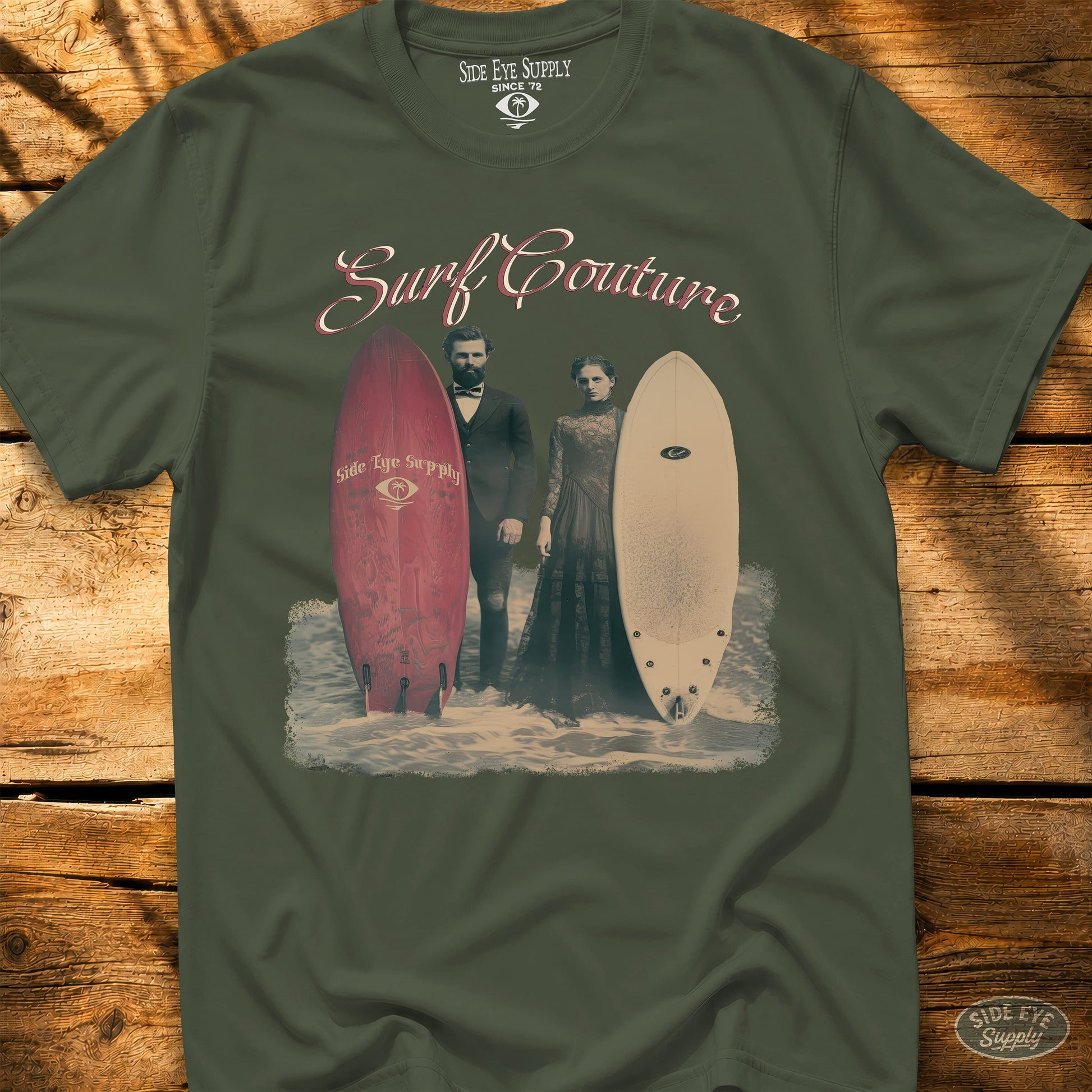 Surf Couture Tee Military Green / S - by Side Eye Supply - Surf Beach Life Apparel