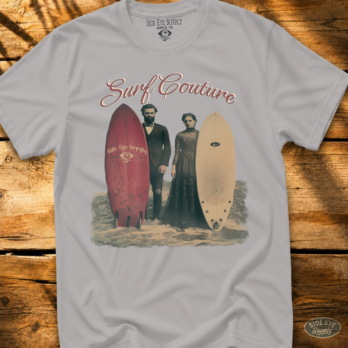 Surf Couture Tee Ice Grey / S - by Side Eye Supply - Surf Beach Life Apparel
