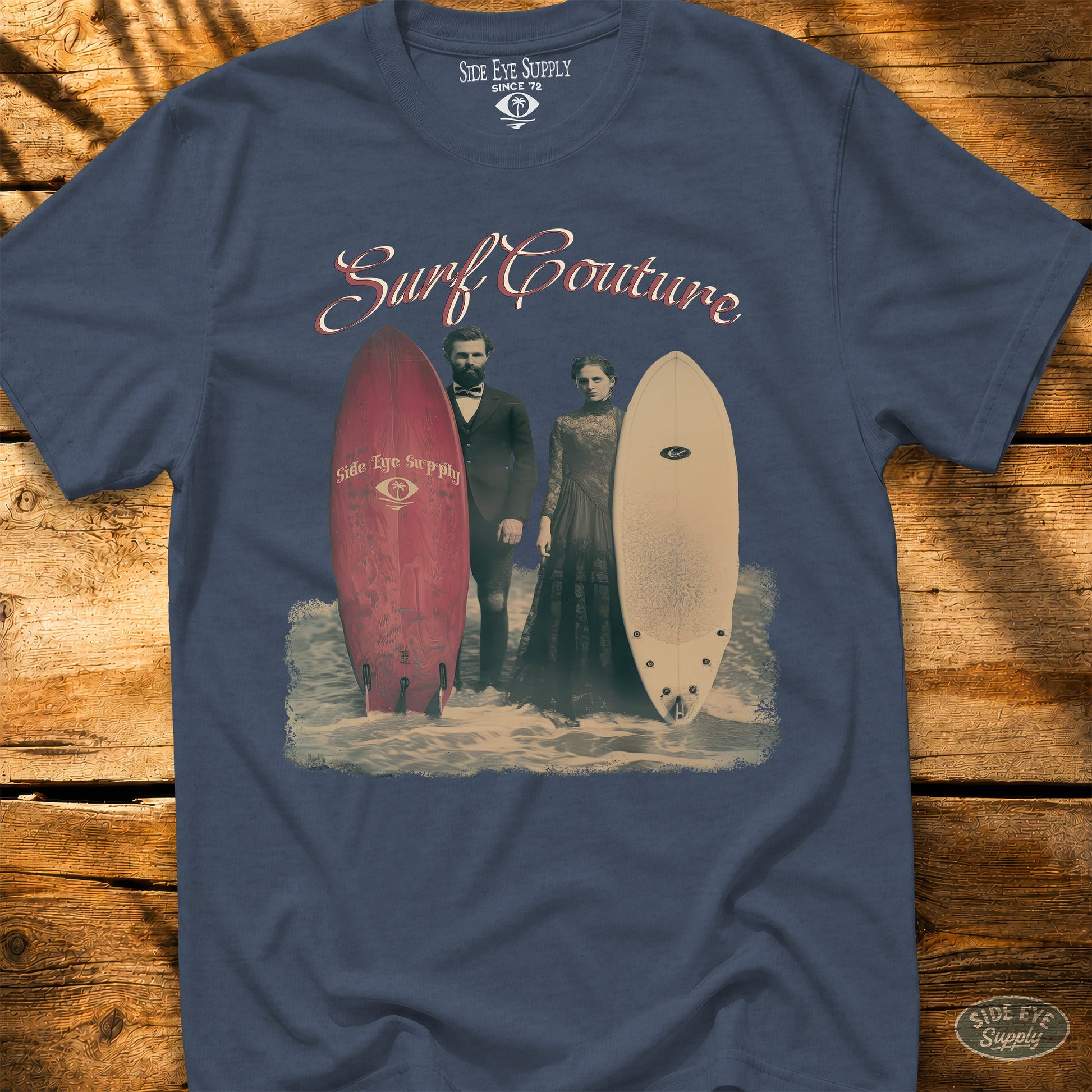 Surf Couture Tee Heather Indigo / S - by Side Eye Supply - Surf Beach Life Apparel