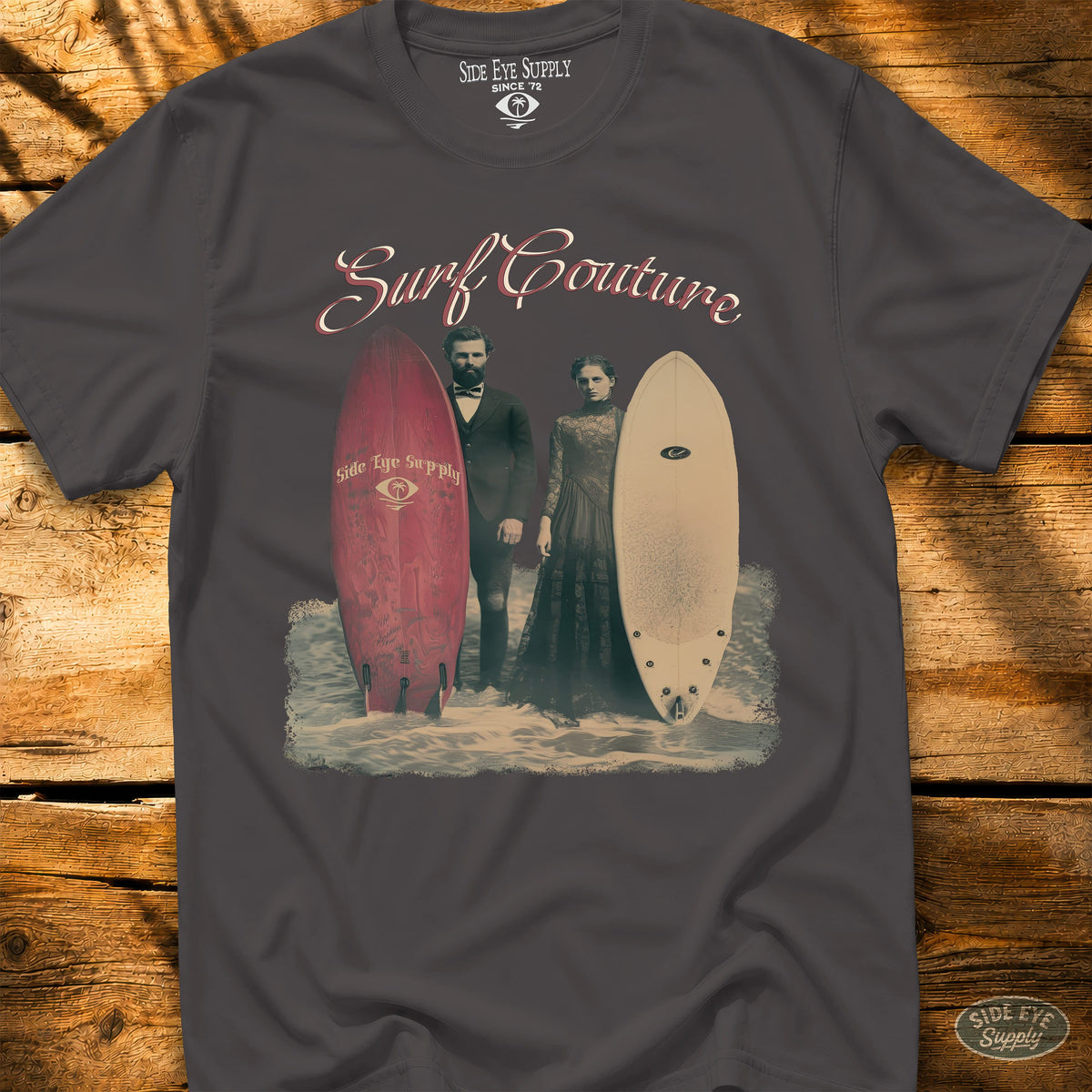 Surf Couture Tee Charcoal / S - by Side Eye Supply - Surf Beach Life Apparel