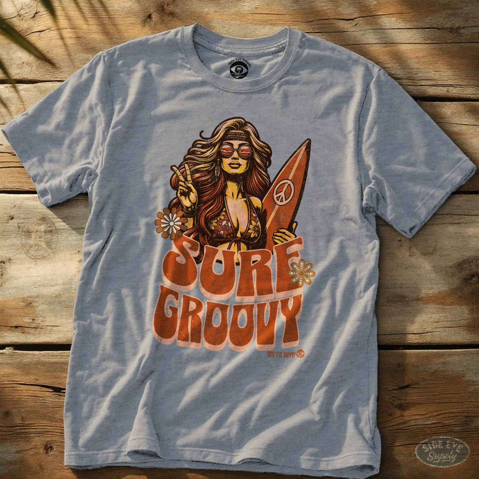 Surf Groovy Tee Sport Grey / S - by Side Eye Supply - Surf Beach Life Apparel