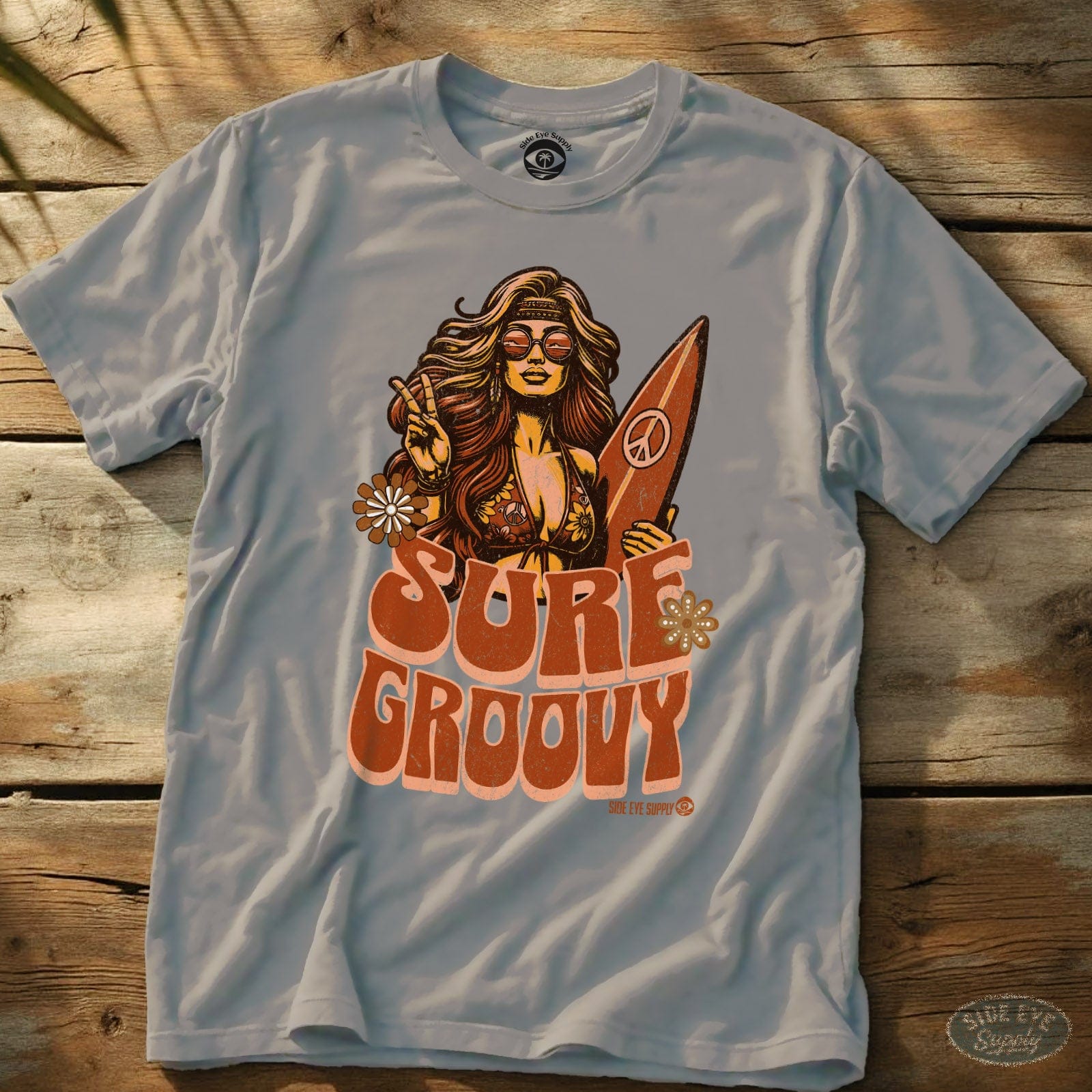 Surf Groovy Tee Ice Grey / S - by Side Eye Supply - Surf Beach Life Apparel