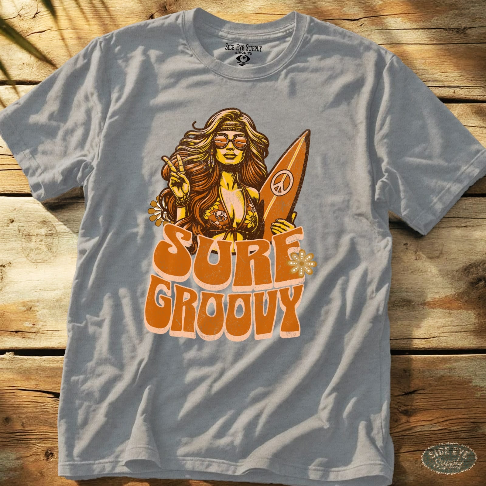 Surf Groovy Tee Sport Grey / S - by Side Eye Supply - Surf Beach Life Apparel