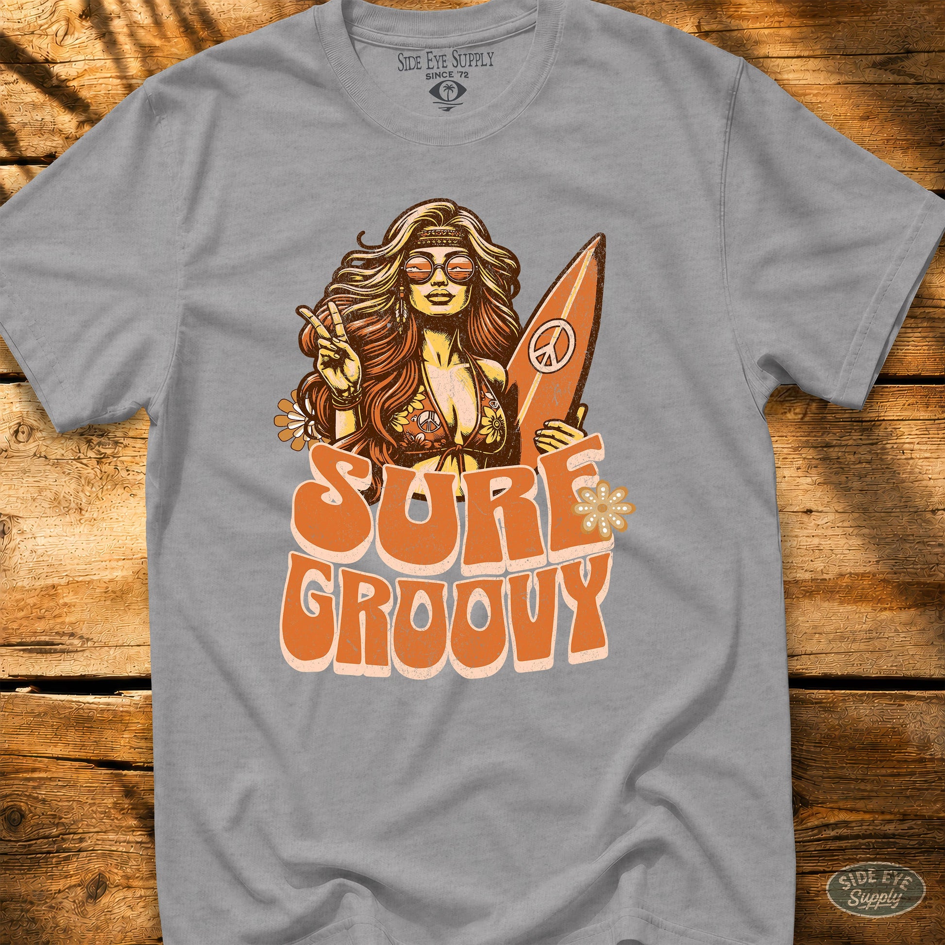 Surf Groovy Tee Sport Grey / S - by Side Eye Supply - Surf Beach Life Apparel