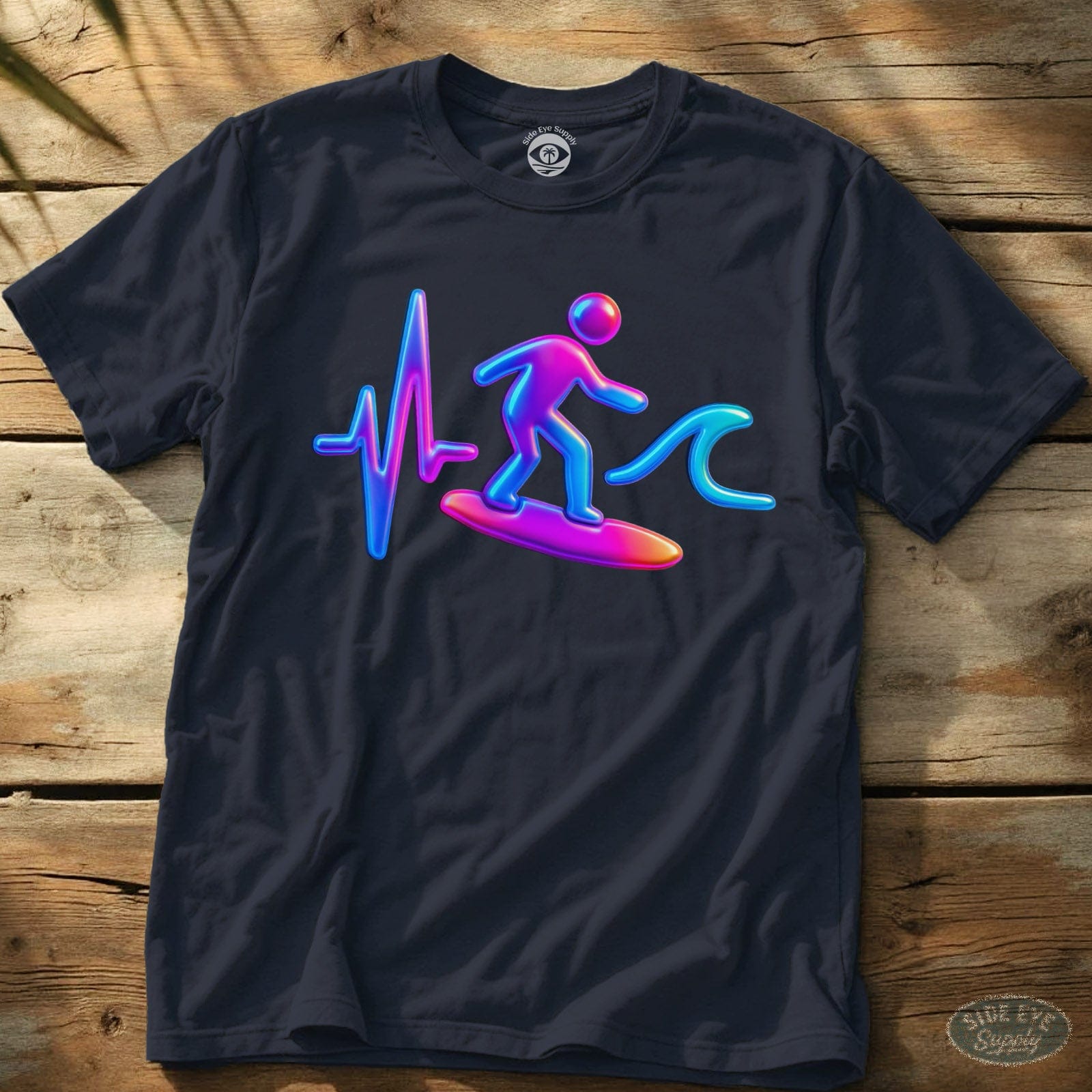 Surf Life Line Tee Navy / S - by Side Eye Supply - Surf Beach Life Apparel