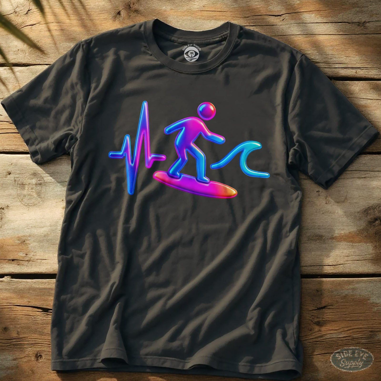 Surf Life Line Tee Charcoal / S - by Side Eye Supply - Surf Beach Life Apparel