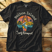 Surf Newport Tee Black / S - by Side Eye Supply - Surf Beach Life Apparel