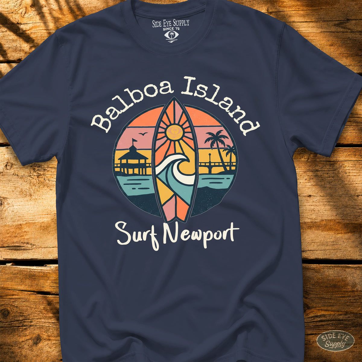 Surf Newport Tee Navy / S - by Side Eye Supply - Surf Beach Life Apparel
