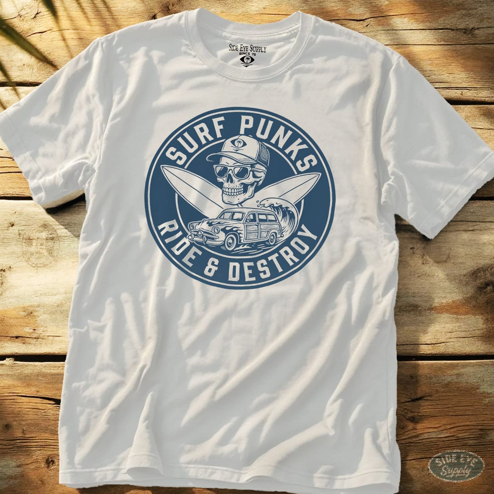 Surf Punks Tee White / S - by Side Eye Supply - Surf Beach Life Apparel