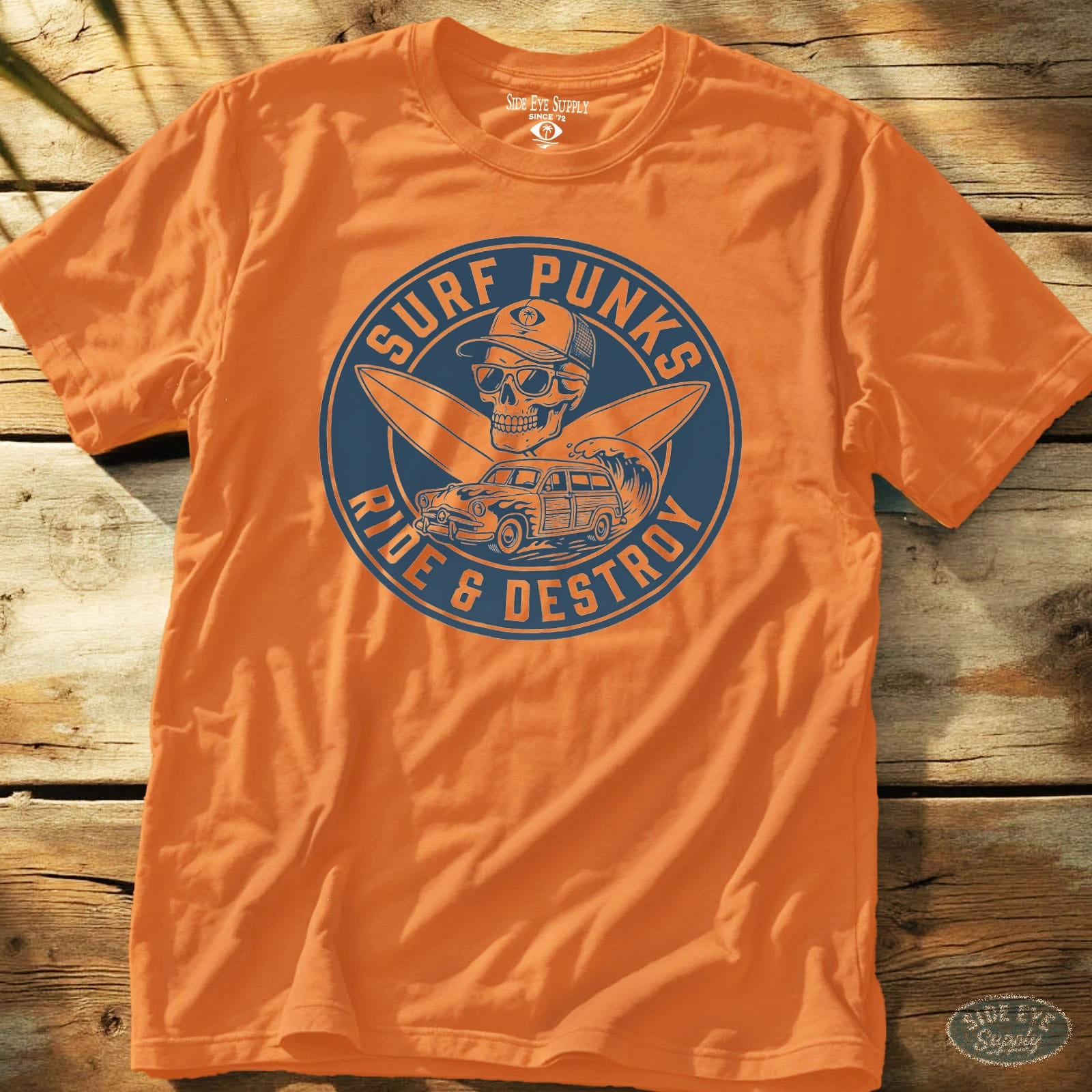 Surf Punks Tee Orange / S - by Side Eye Supply - Surf Beach Life Apparel