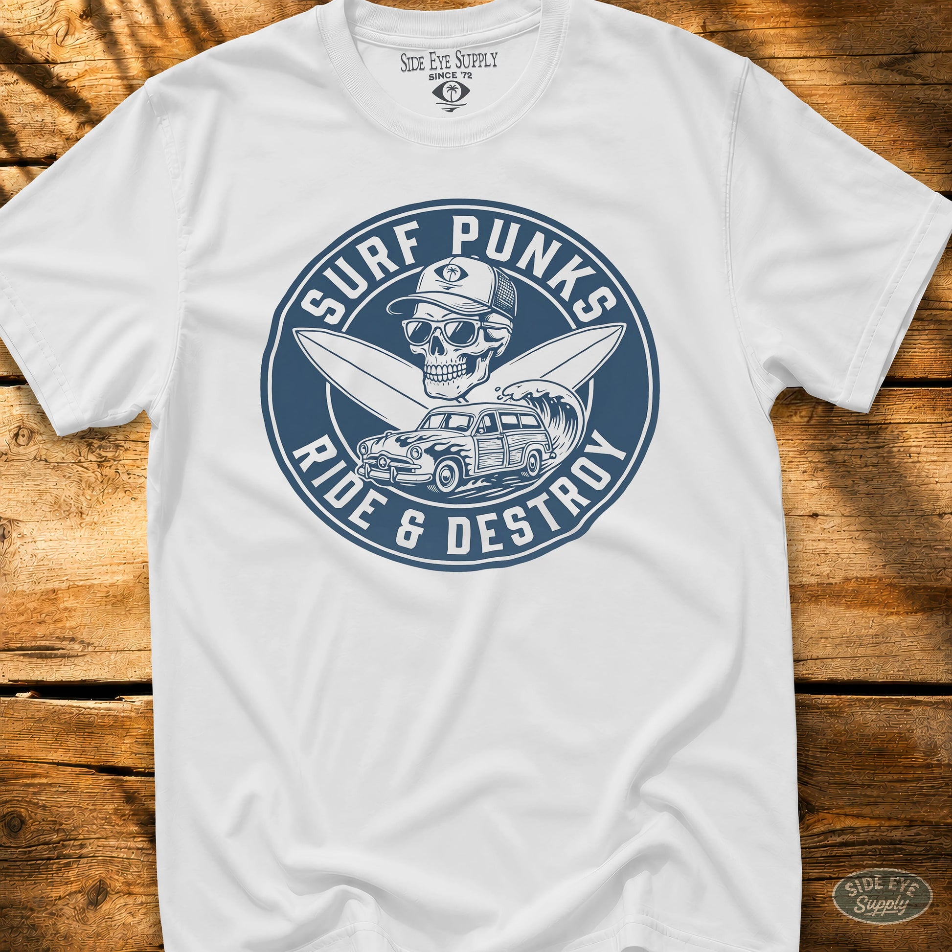 Surf Punks Tee White / S - by Side Eye Supply - Surf Beach Life Apparel