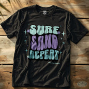 Surf, Sand. Repeat Tee (Purple Clouds Edition) Black / S - by Side Eye Supply - Surf Beach Life Apparel