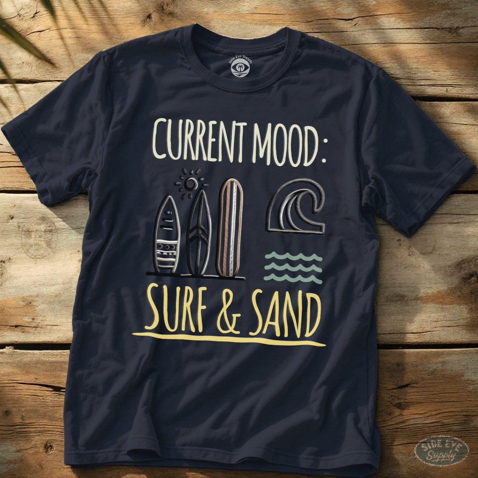 Surf & Sand Tee Navy / S - by Side Eye Supply - Surf Beach Life Apparel