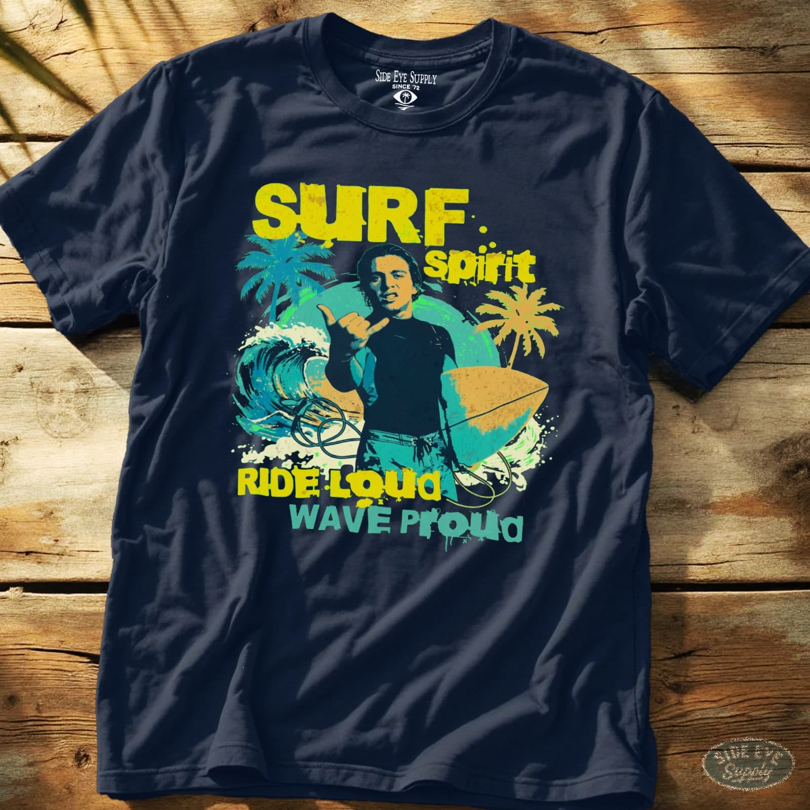 Surf Spirit Tee Navy / S - by Side Eye Supply - Surf Beach Life Apparel