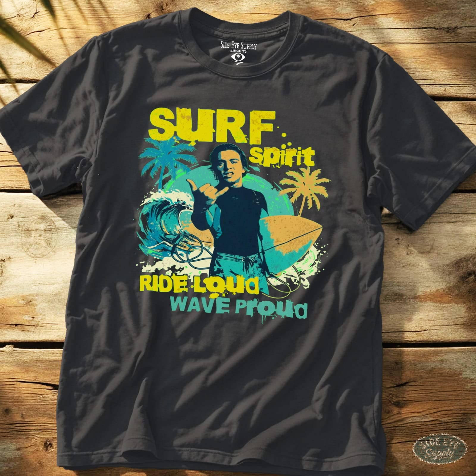 Surf Spirit Tee Charcoal / S - by Side Eye Supply - Surf Beach Life Apparel