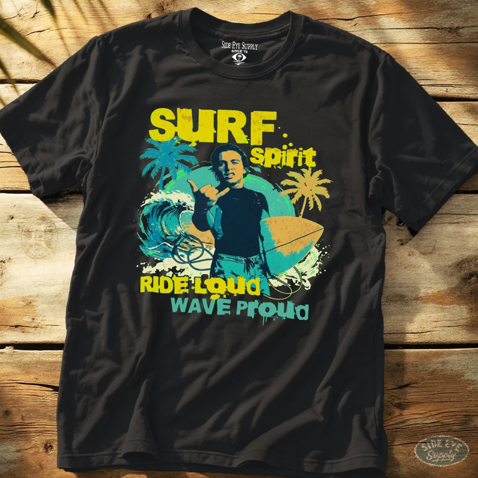 Surf Spirit Tee Black / S - by Side Eye Supply - Surf Beach Life Apparel