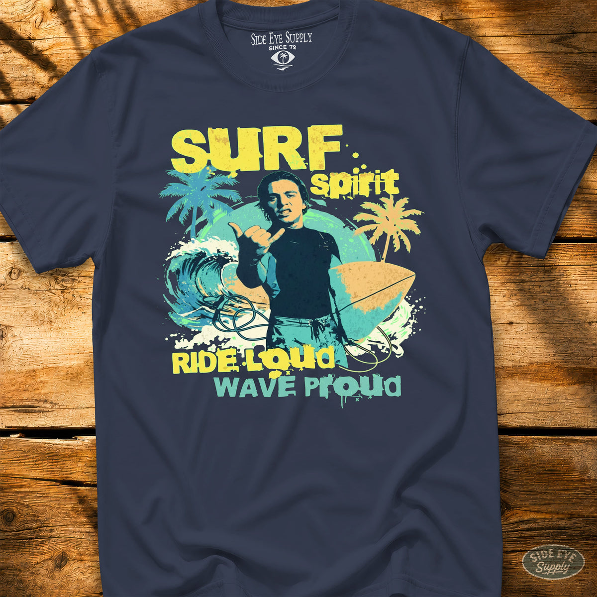 Surf Spirit Tee Navy / S - by Side Eye Supply - Surf Beach Life Apparel