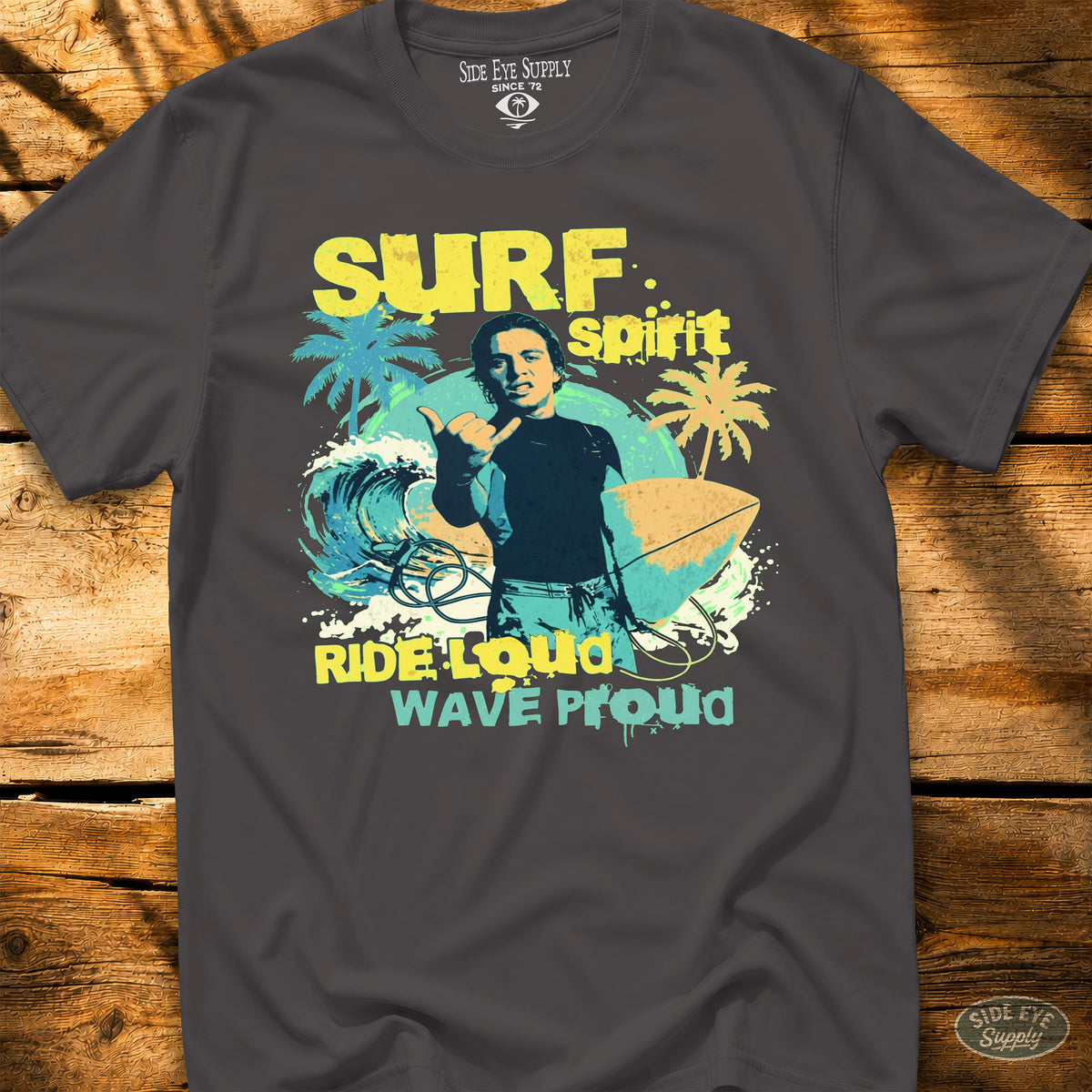 Surf Spirit Tee Charcoal / S - by Side Eye Supply - Surf Beach Life Apparel