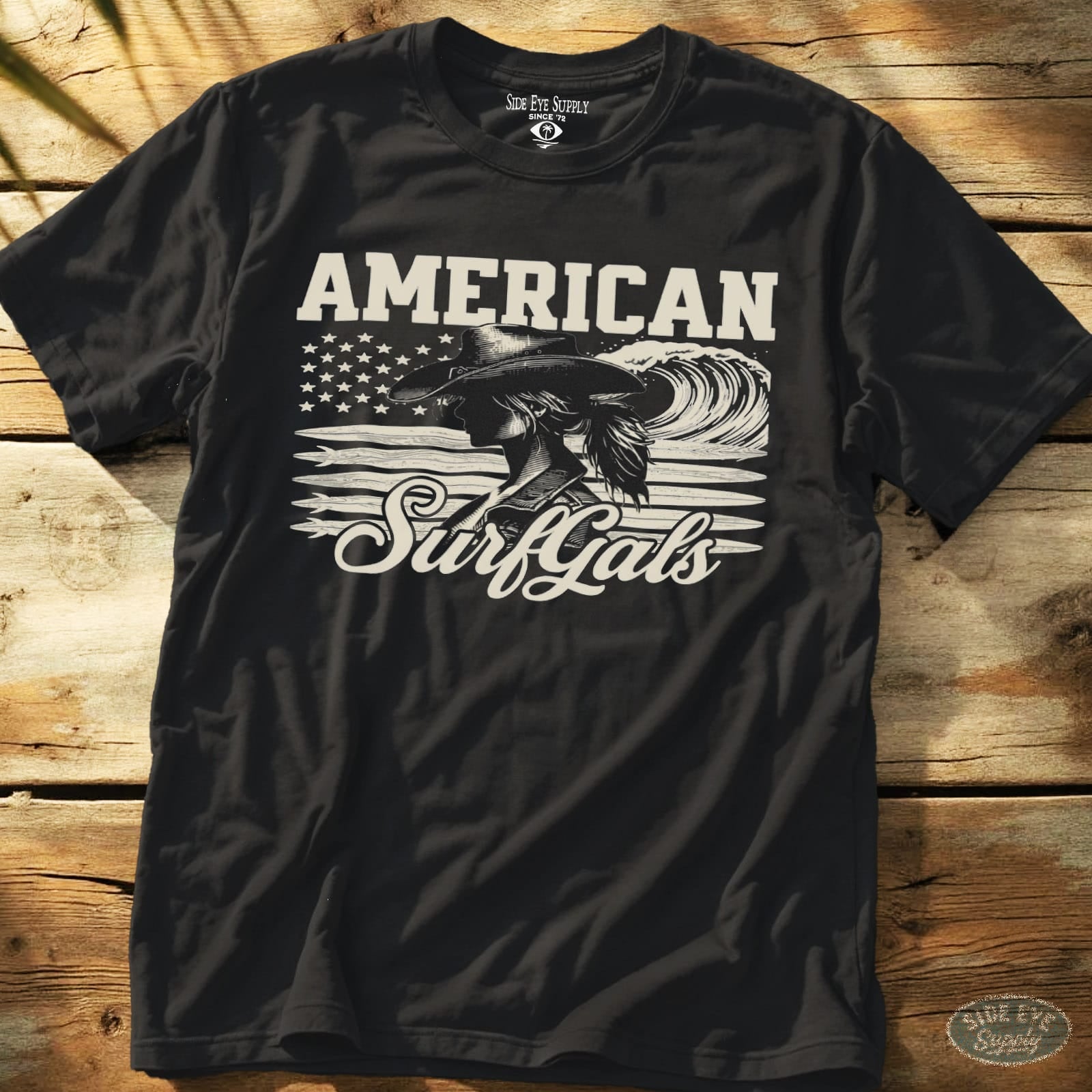 Surfgals Tee Black / S - by Side Eye Supply - Surf Beach Life Apparel