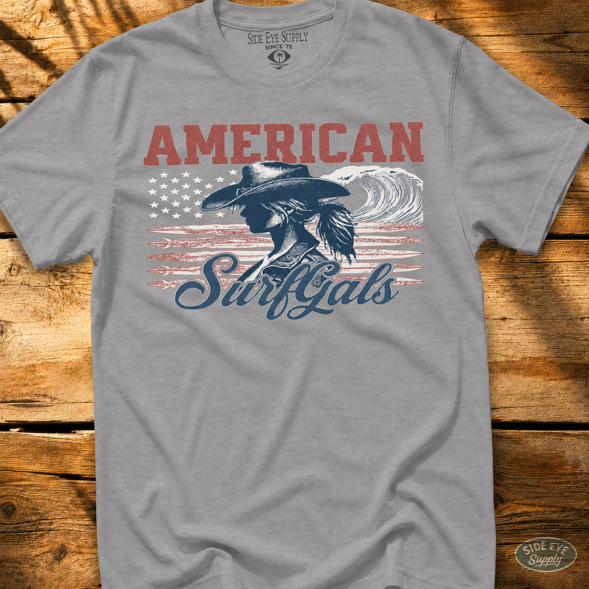 Surfgals Tee Sport Grey / S - by Side Eye Supply - Surf Beach Life Apparel