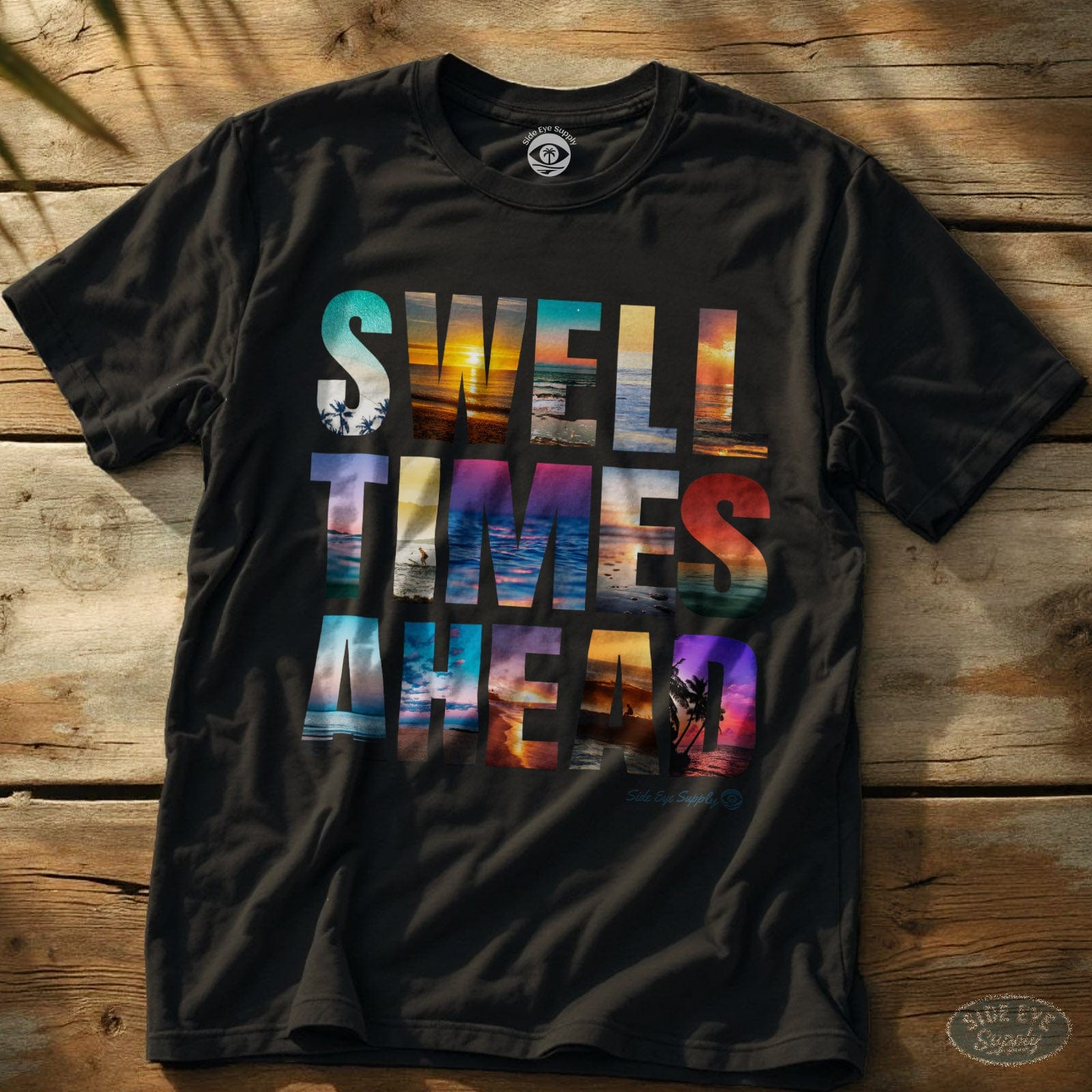Swell Times Ahead T-Shirt Black / S - by Side Eye Supply - Surf Beach Life Apparel
