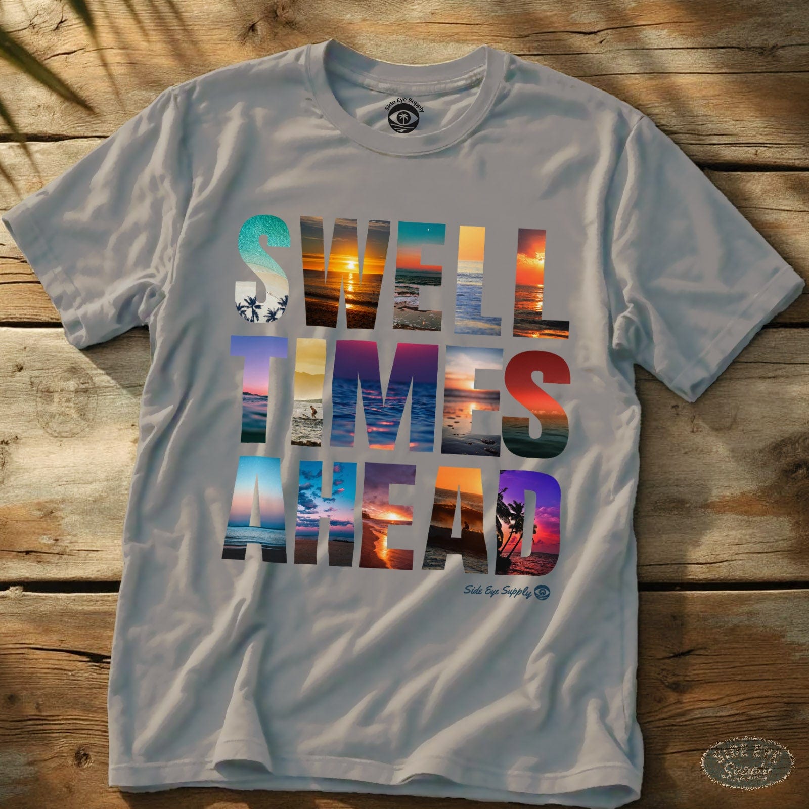 Swell Times Ahead T-Shirt Ice Grey / S - by Side Eye Supply - Surf Beach Life Apparel