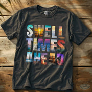 Swell Times Ahead T-Shirt Charcoal / S - by Side Eye Supply - Surf Beach Life Apparel