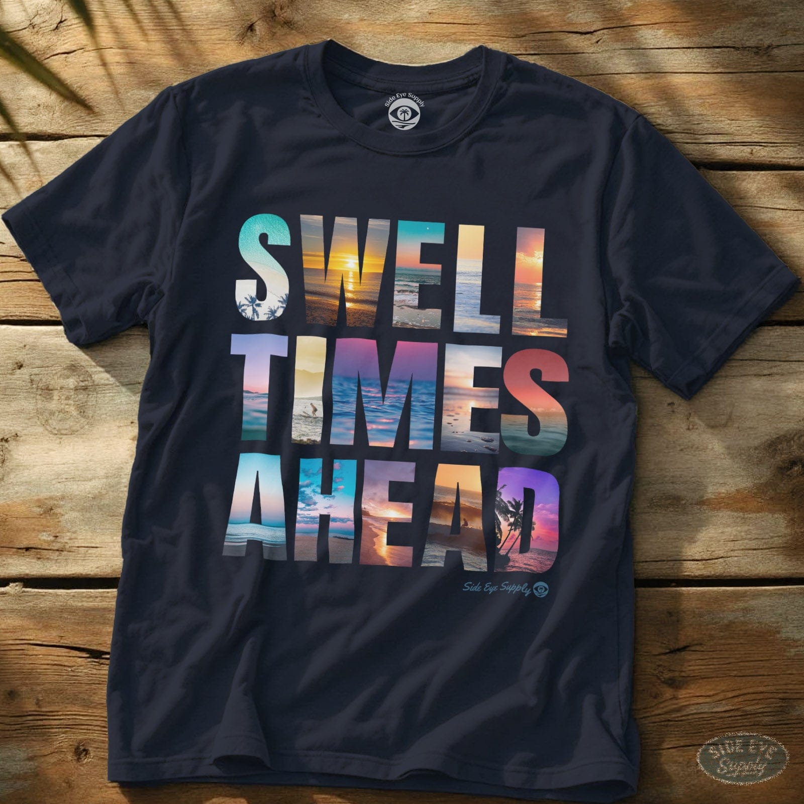 Swell Times Ahead Tee Navy / S - by Side Eye Supply - Surf Beach Life Apparel