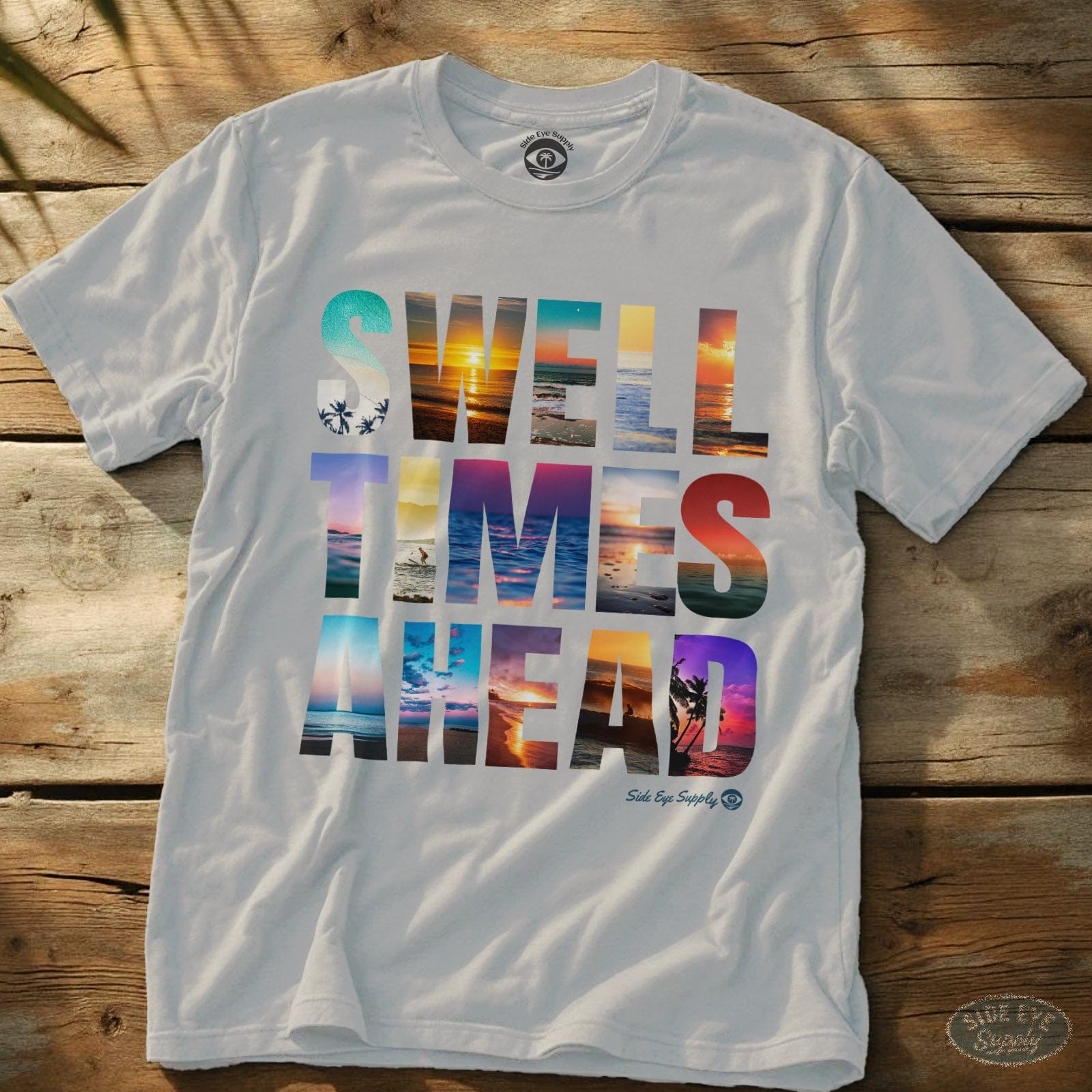 Swell Times Ahead Tee White / S - by Side Eye Supply - Surf Beach Life Apparel