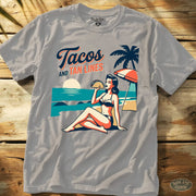 Tacos and Tan Lines Tee Ice Grey / S - by Side Eye Supply - Surf Beach Life Apparel