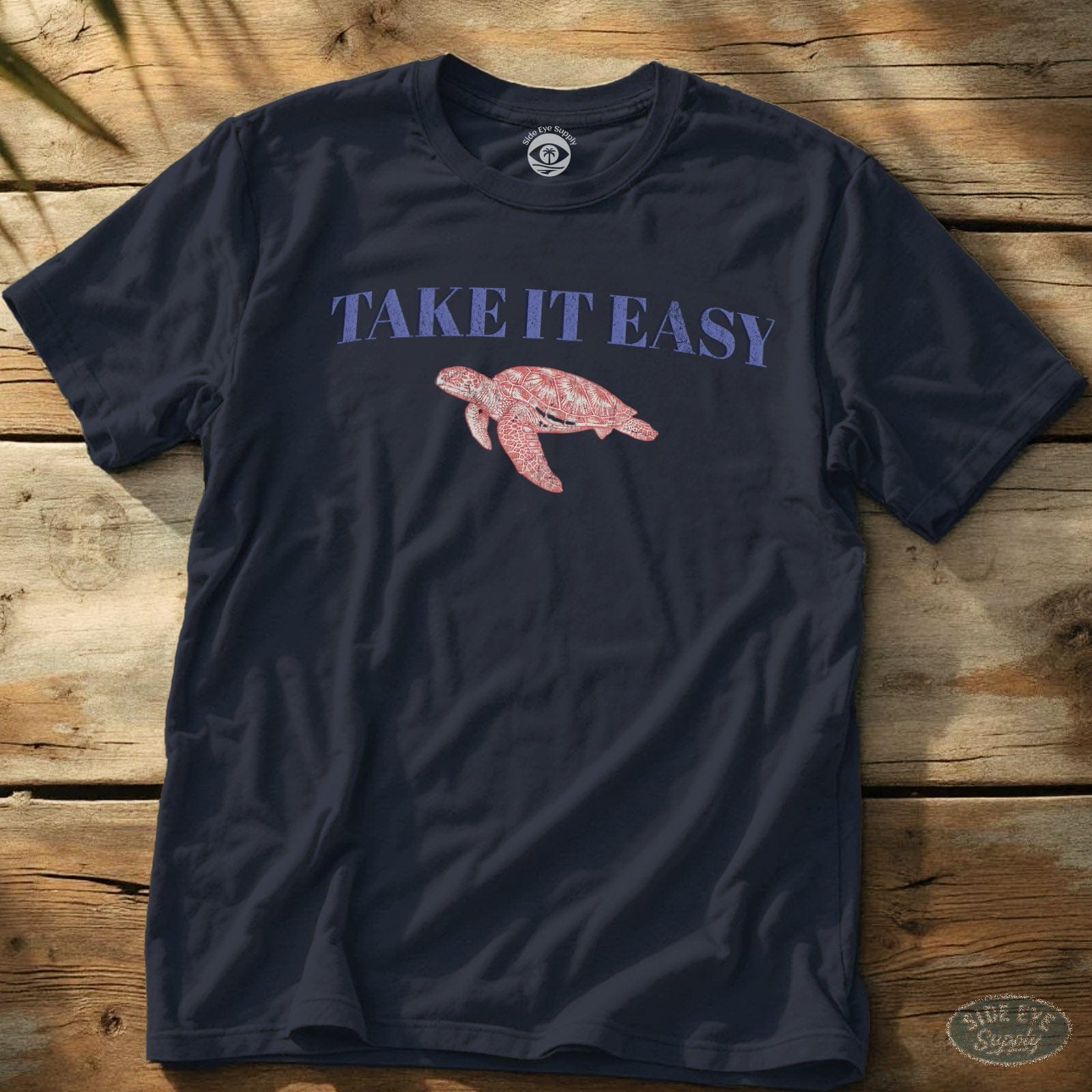 Take It Easy Tee Navy / S - by Side Eye Supply - Surf Beach Life Apparel