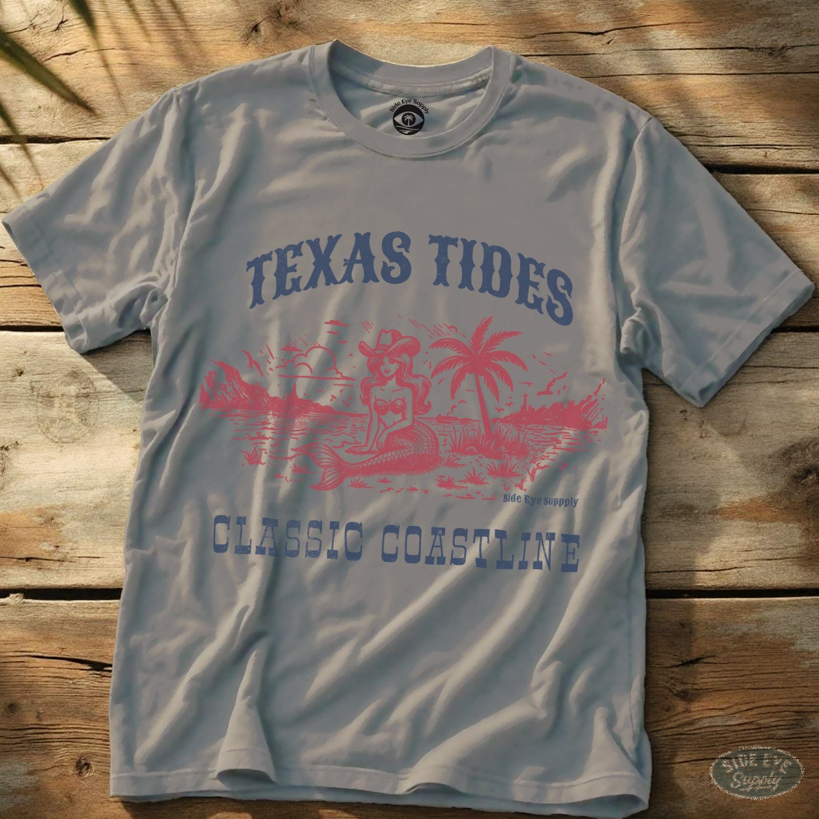 Texas Tides Tee Ice Grey / S - by Side Eye Supply - Surf Beach Life Apparel