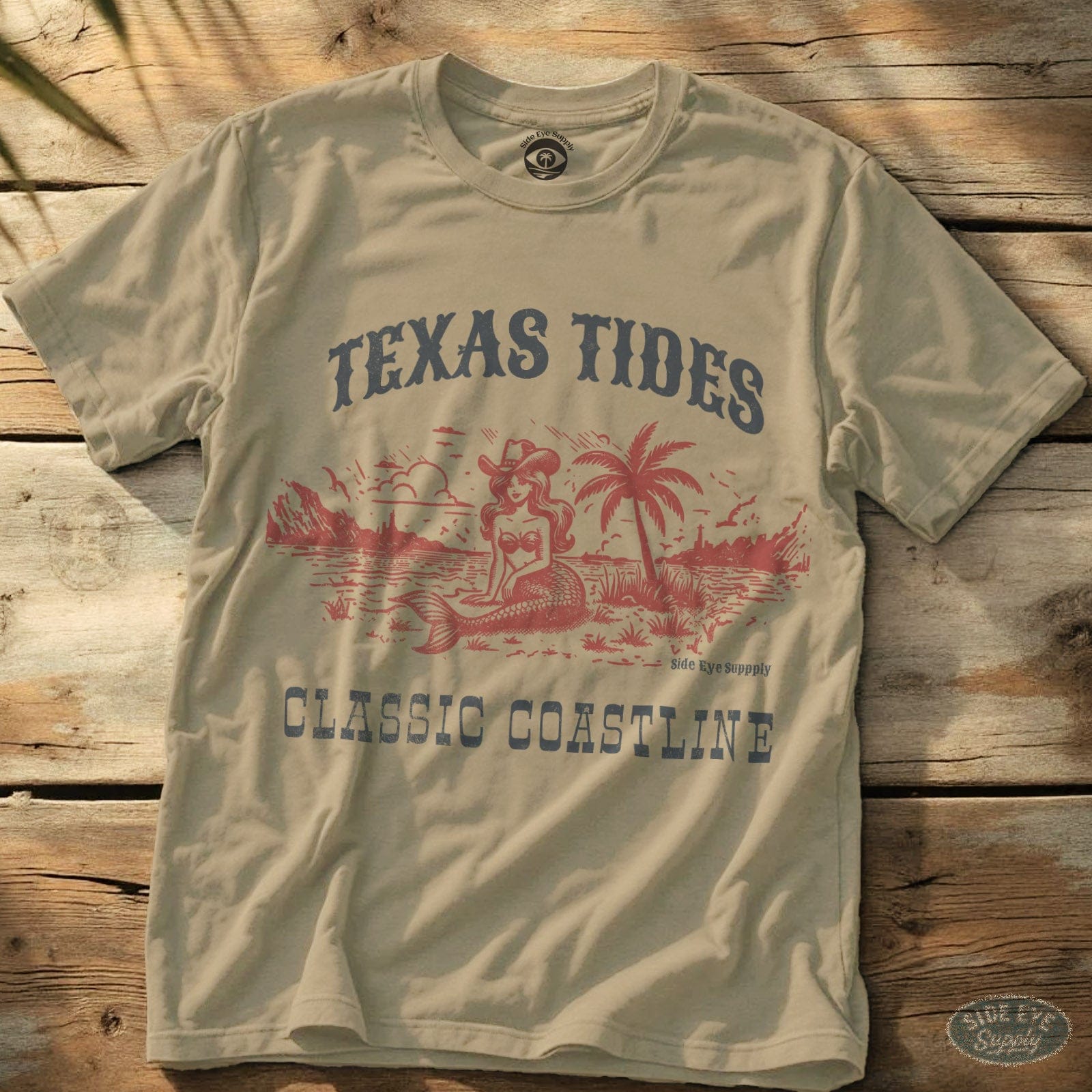 Texas Tides Tee Sand / S - by Side Eye Supply - Surf Beach Life Apparel