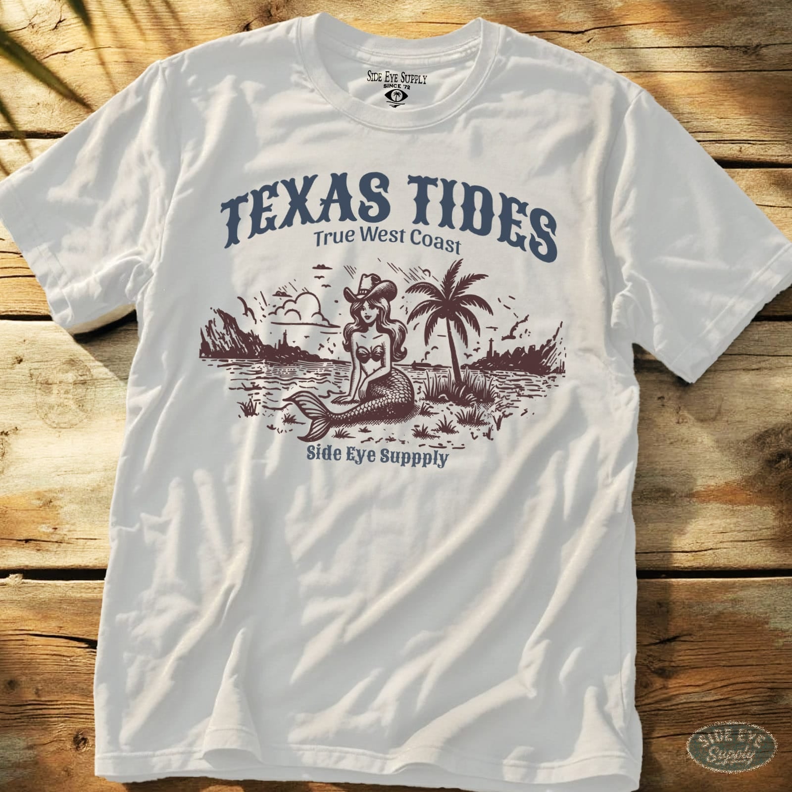 Texas Tides Tee White / S - by Side Eye Supply - Surf Beach Life Apparel