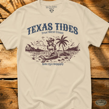 Texas Tides Tee Natural / S - by Side Eye Supply - Surf Beach Life Apparel