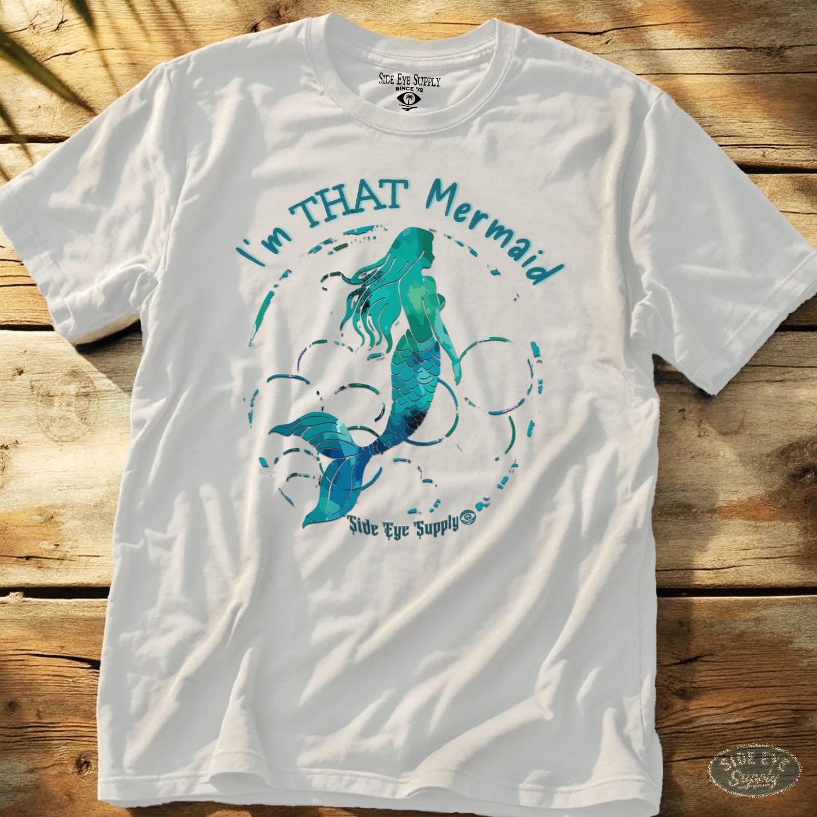 THAT Mermaid Tee White / S - by Side Eye Supply - Surf Beach Life Apparel
